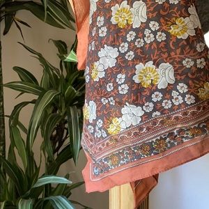 Madewell Pink Floral Neck Scarf / Bandana